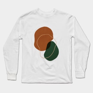 Mid Century Modern, Abstract Shapes Illustration 5.1 Long Sleeve T-Shirt